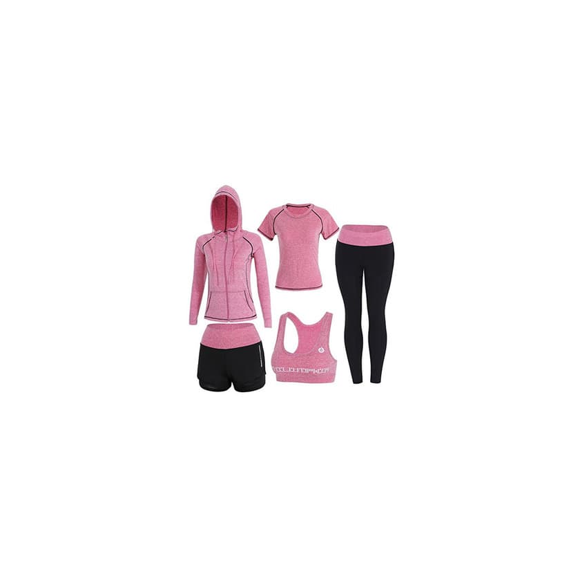 Producto BOTRE 5 Piezas Conjuntos Deportivos para Mujer Chándales Ropa de Correr Yoga