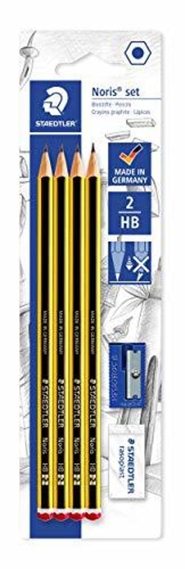 Producto Staedtler Noris 120S1 BK4DST. Lápices de madera certificada. Blíster con 4 lapiceros