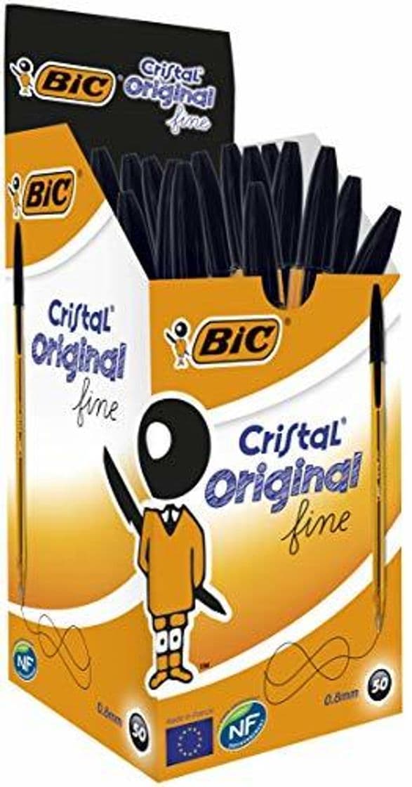 Producto BIC Cristal Original Fine - Caja de 50 unidades, bolígrafos punta fina