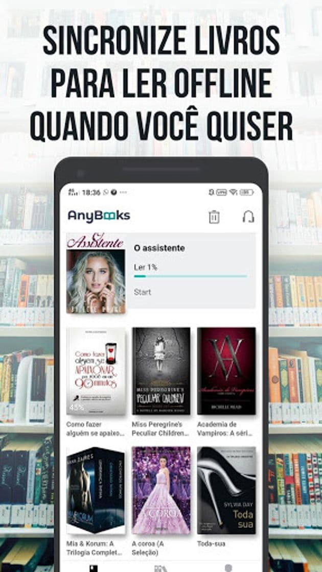 App AnyBooks - ler livros e histórias 