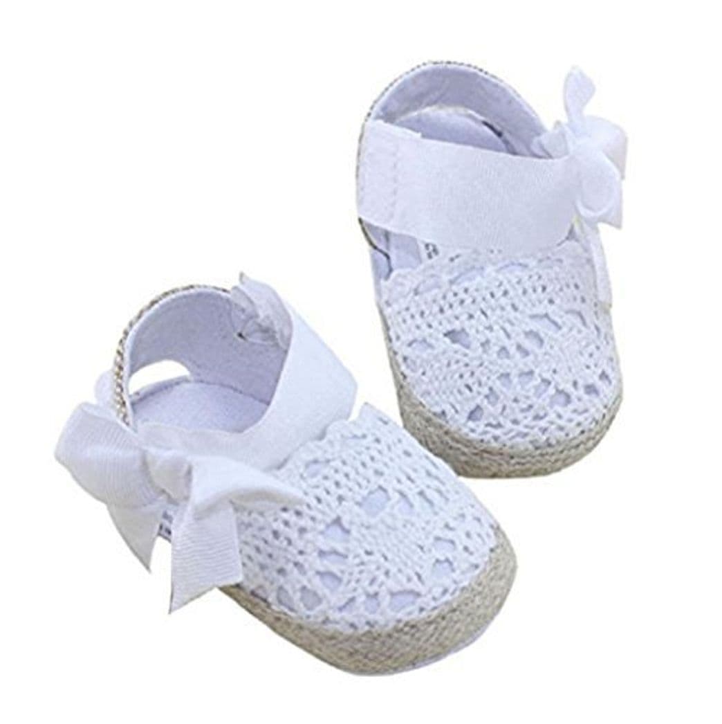 Lugar Bebé Prewalker Zapatos Auxma Primeros Pasos para bebé-niñas,Zapatos de Flores de Encaje,Sandalias