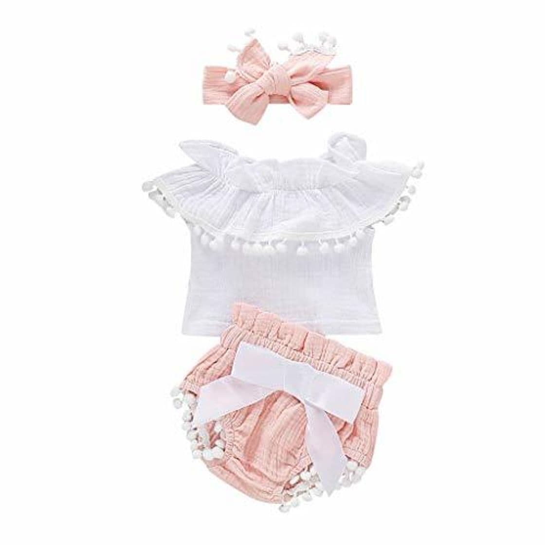 Producto Fossen Verano Ropa Bebe Niña Monos de Volantes con Borla