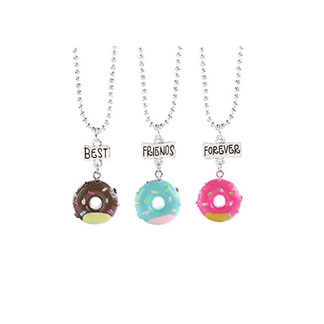 Product STOBOK 3 UNIDS Mejor Amigo para Siempre Donut Colgante Collar Amigos Charm