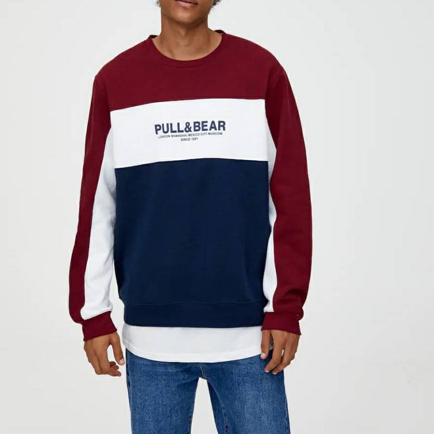 Product Sweatshirt com color block e logótipo da Pull&Bear