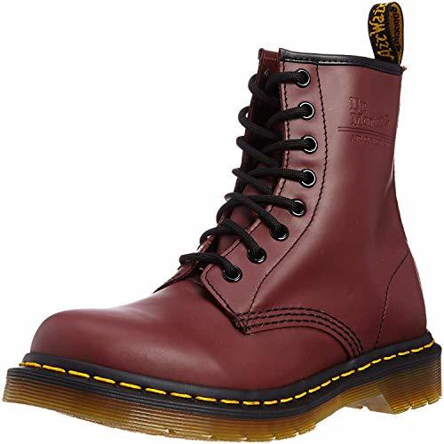 Moda Dr. Martens 1460, Botas Unisex, Rojo (Cherry Red Smooth)