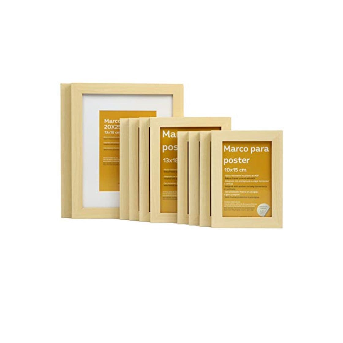 Product Nacnic Marco de Madera de Nogal Lightwood tamaño(10 Set -