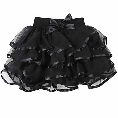 Product storeofbaby Big Girls Falda de tutú de Tul Negro para Fiestas navideñas