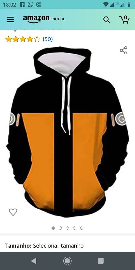 Fashion Jaqueta NARUTO