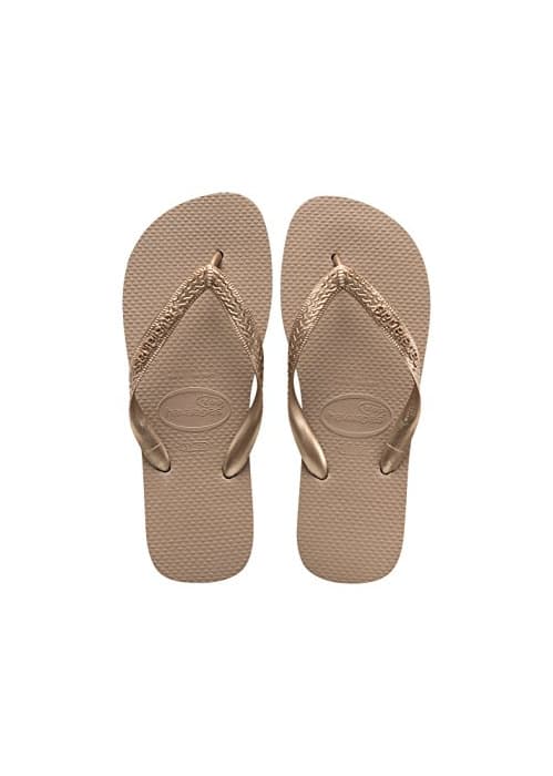 Fashion Havaianas Top Tiras, Chanclas para Mujer, Dorado