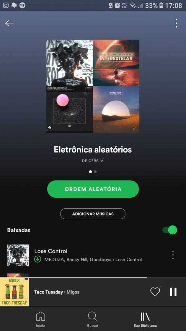 Moda Playlist eletrônica 