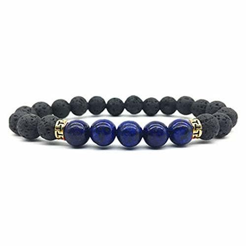 Product Pulseras de Chakra Piedra Natural Pulsera de Cuentas de Lava Negra Mujeres