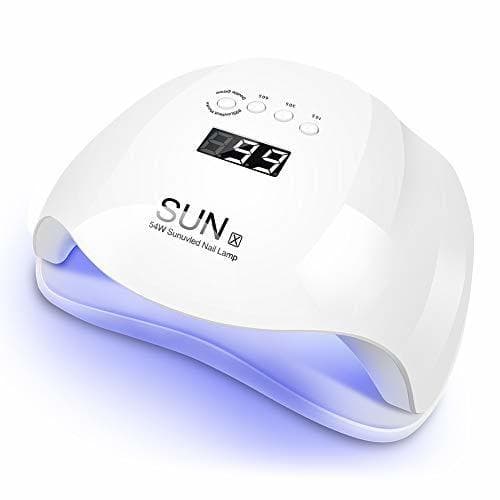 Lugar Lámpara UV LED 54W Secador de uñas con 4 configuraciones de temporizador