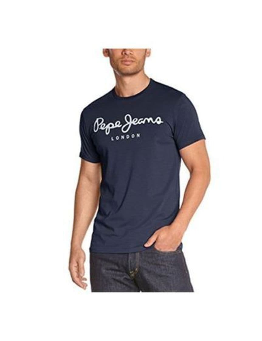 Moda Pepe Jeans Original Stretch PM501594 Camiseta, Azul