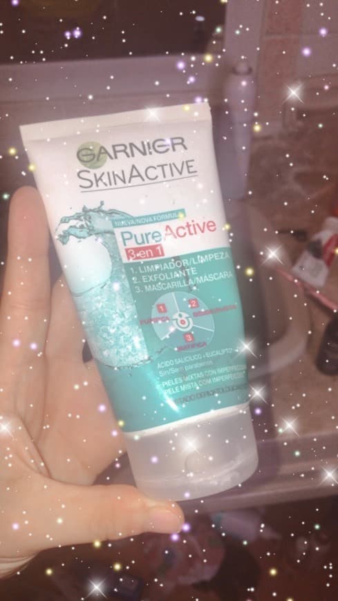 Belleza Garnier Skin Active - Pure Active 3 en 1 - Limpiador, exfoliante y mascarilla