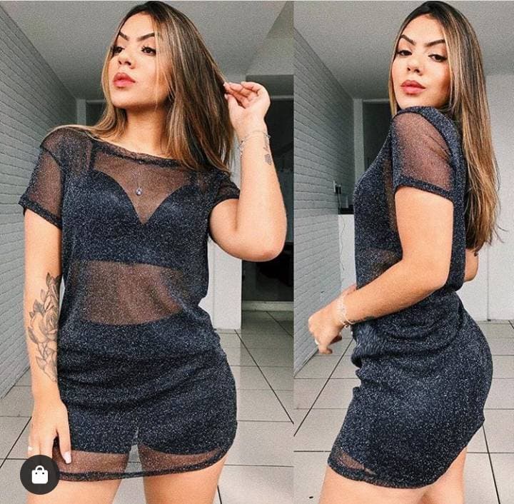 Product Vestido em Lurex| Preto💕