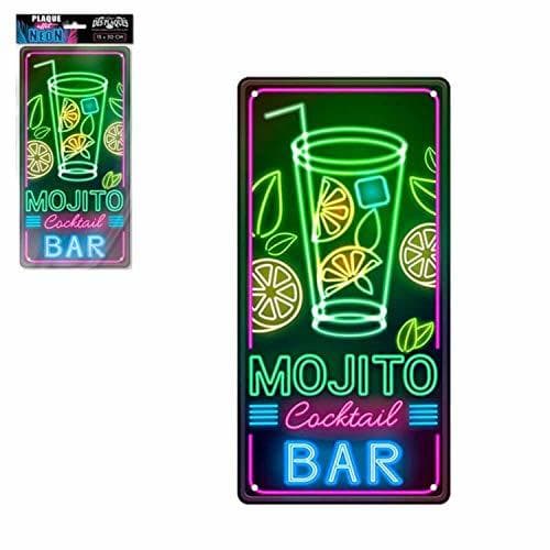 Producto Stc – Placa Déco Efecto neón 15 x 30 cm – Mojito Cocktail Bar