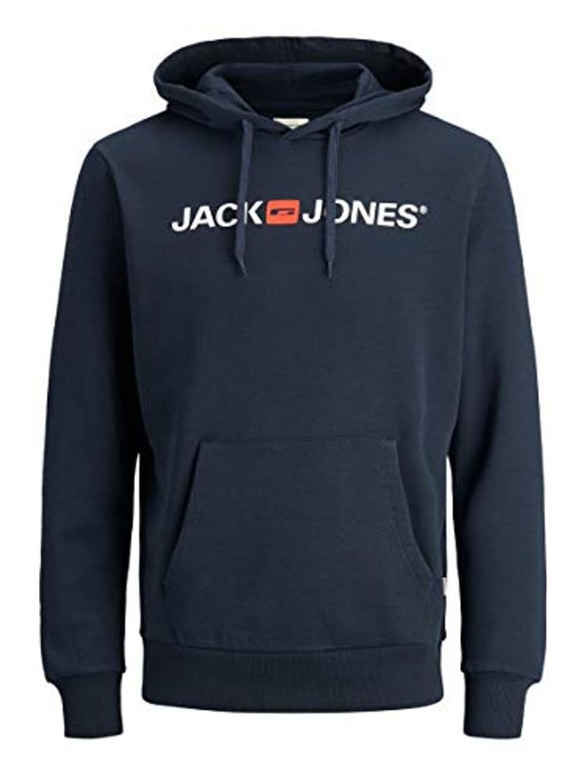 Fashion JACK & JONES Jjecorp Logo Sweat Hood Noos Capucha, Azul