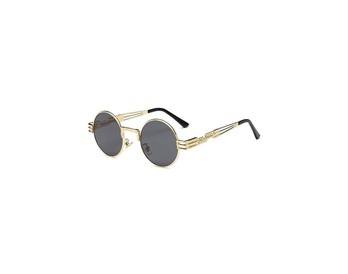 Producto BOZEVON Estilo retro de Steampunk inspiró las gafas de sol redondas del