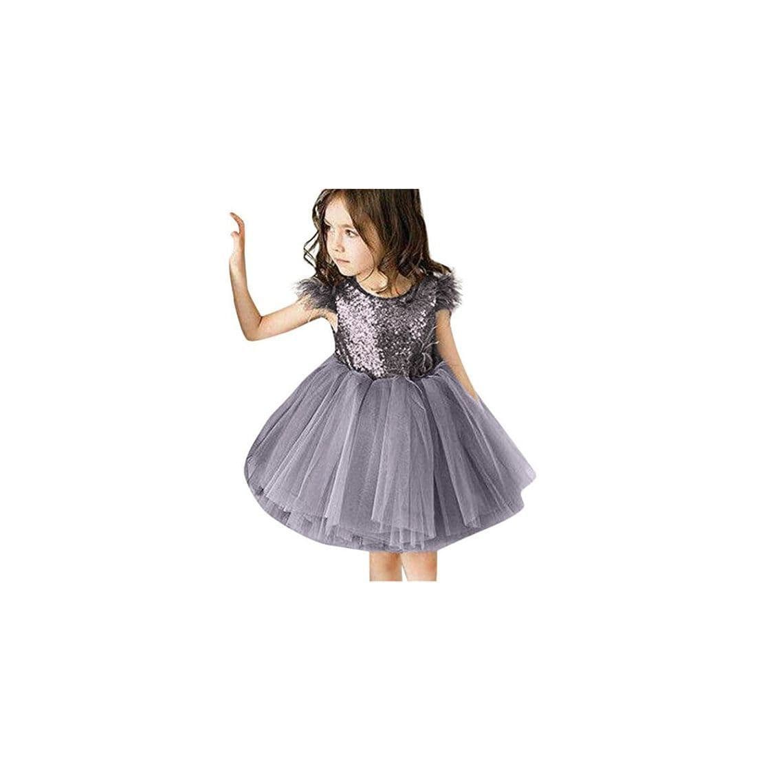 Product K-youth Lentejuelas Tutú Vestido de Princesa para Niña Vestidos de Fiesta Niña