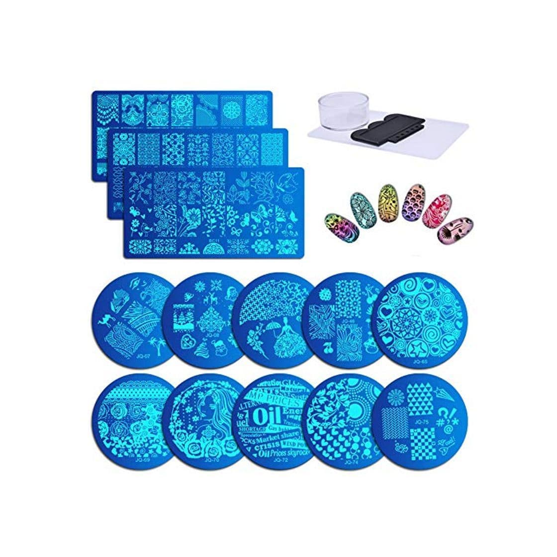 Producto Biutee Stamping Nail Art de Acero Inoxidable con 13 Placas