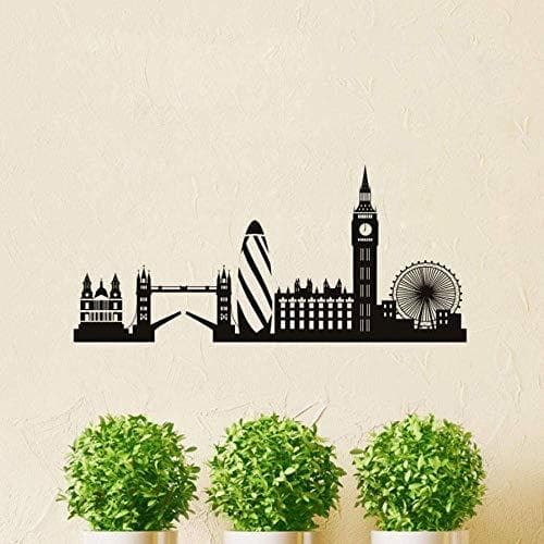 Producto Morden City Silhouette Art Sticker De Pared London Big Ben Bell Vinilo