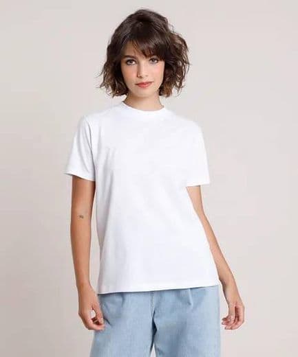 Product T-shirt Feminina Mindset BBB Manga Curta Decote Redondo Branca