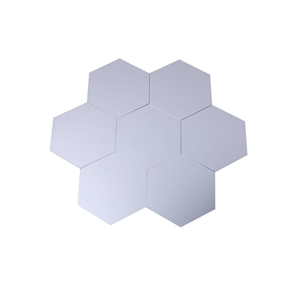 Producto winnereco 7 x estéreo de cristal Espejo pared pegatinas decoración pared de panal hexagonal extraíble