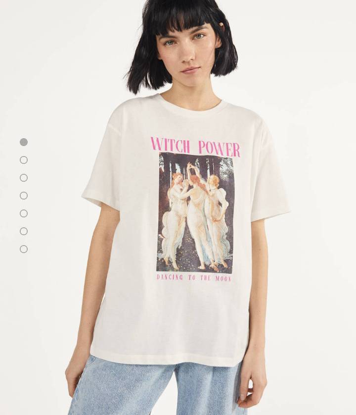 Moda camiseta witch power [bershka]