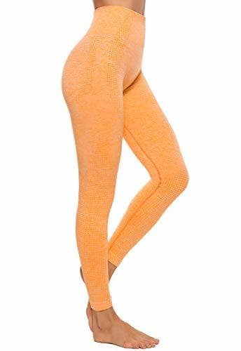 Producto FITTOO Leggings Sin Costuras Corte de Malla Mujer Pantalon Deportivo Alta Cintura