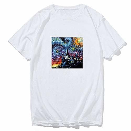 Product Van Gogh Never Saw Hogwarts Tshirt Aesthetic Clothes Harajuku Fashion Streetwear Short