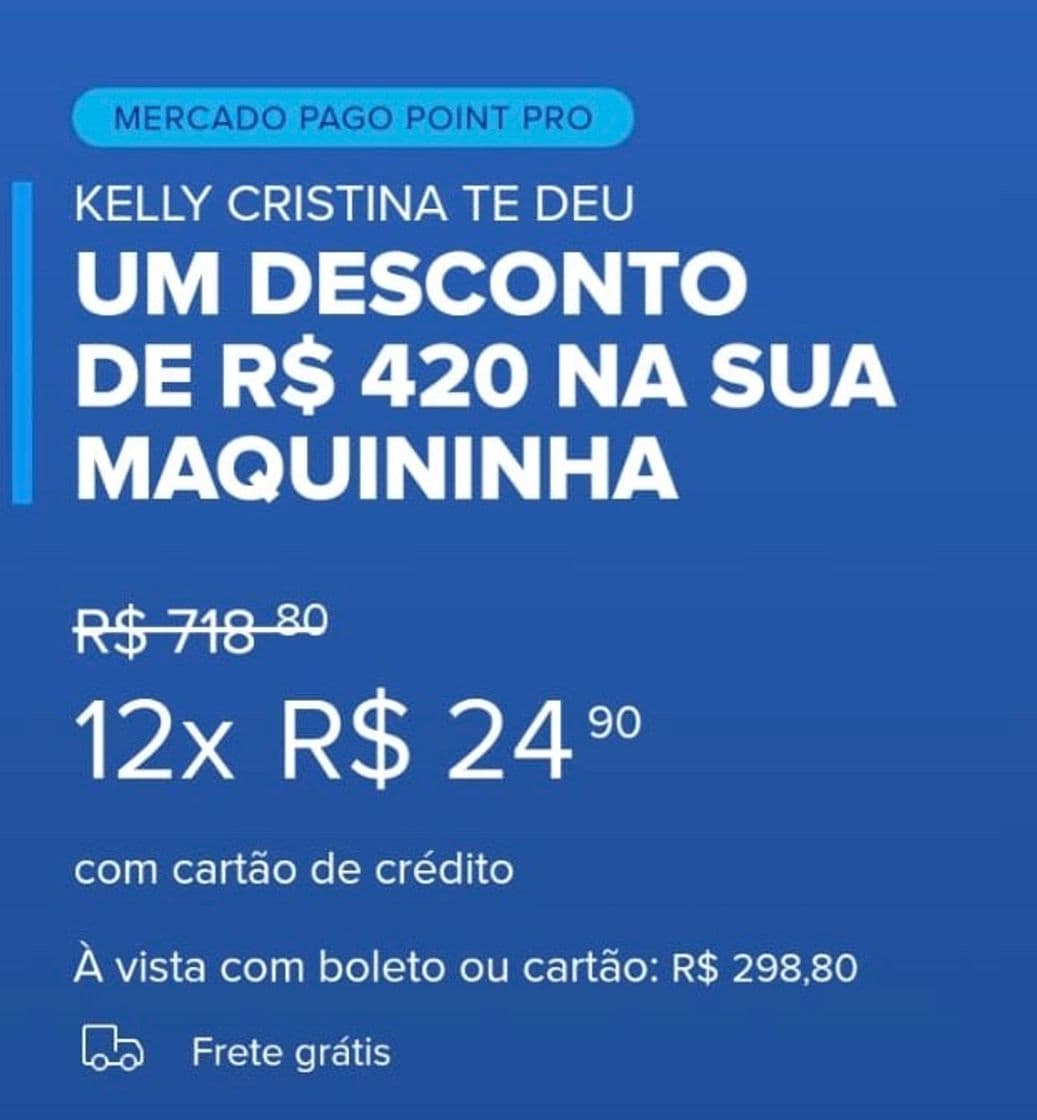 Moda Desconto na máquina de cartão POINT PRO. 