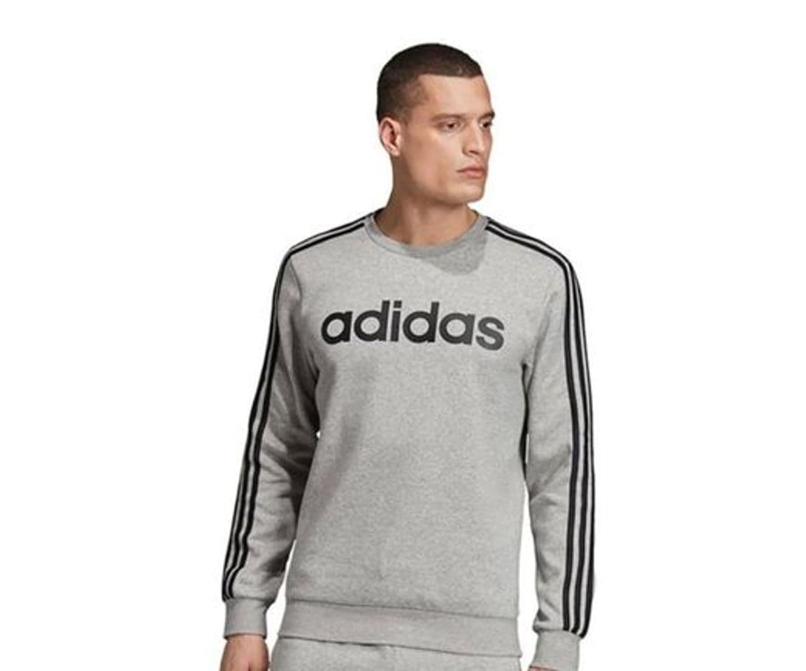 Fashion Sweatshirt Adidas Essentials 3 Stripes Pullover Cinza/Preto