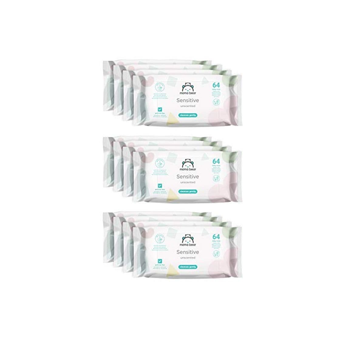 Product Marca Amazon -  Mama Bear Sensitive Toallitas húmedas para bebé -