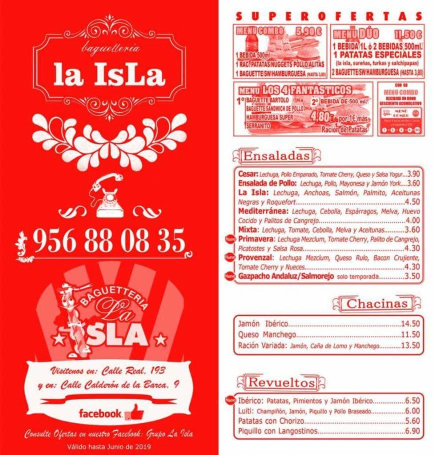 Restaurantes Bagueteria La Isla