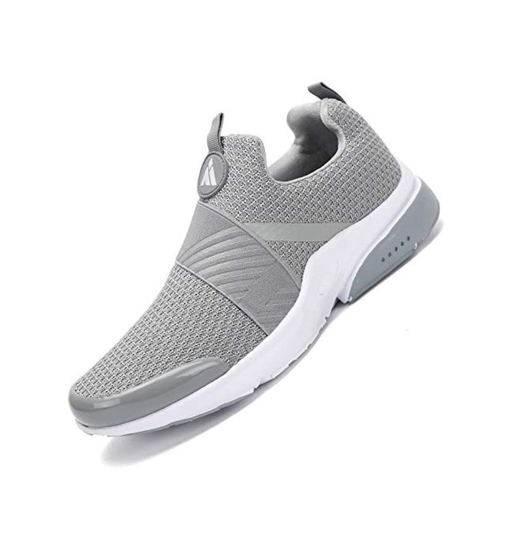 Moda Zapatillas Running para Hombre Gimnasio Zapatos Deporte Antideslizante Liviano Deportivas para Correr Trail Gris 43 EU