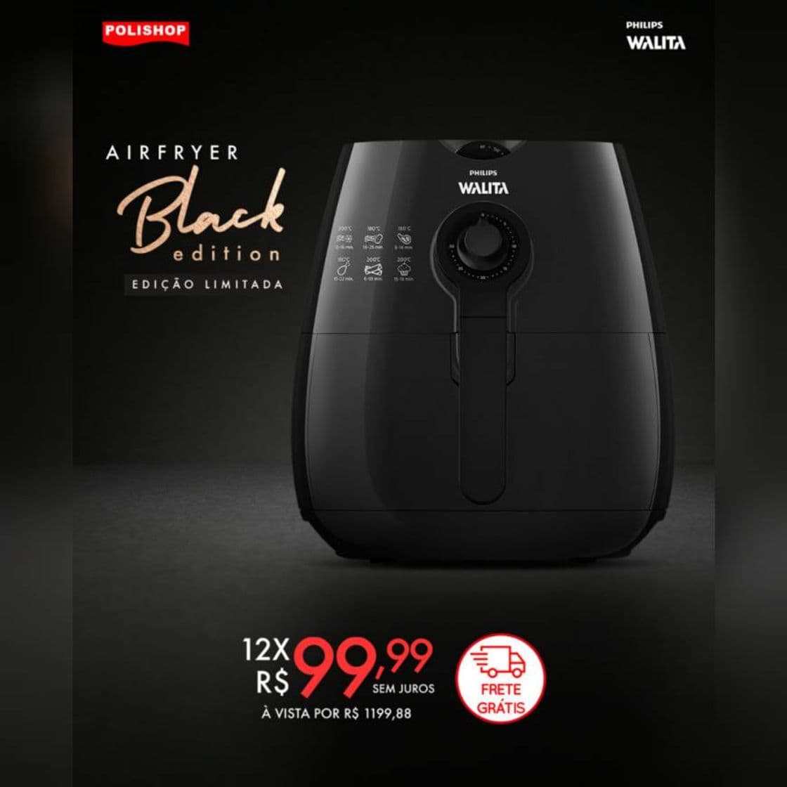 Product FRITADEIRA ELÉTRICA AIRFRYER VIVA BLACK EDITION