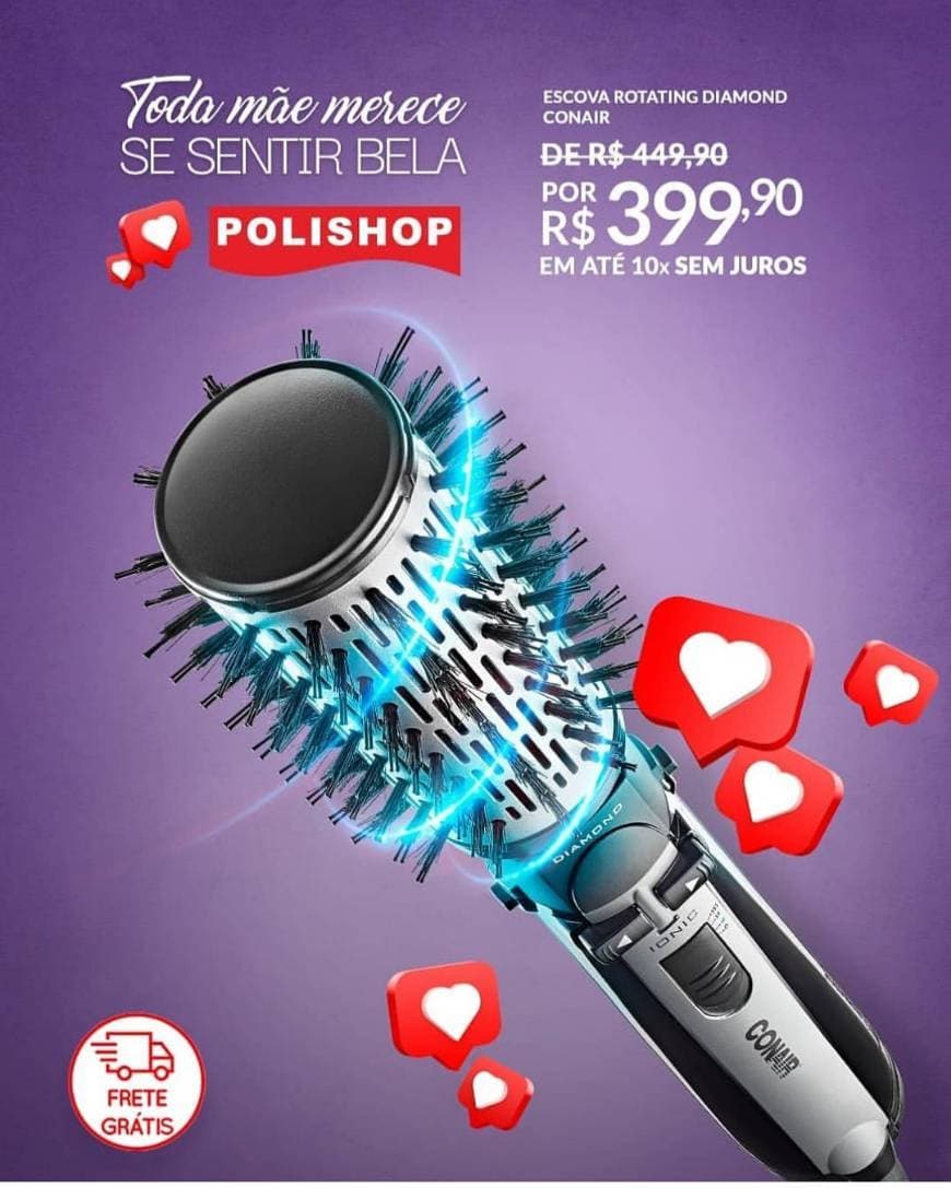 Product ESCOVA ROTATING AIR BRUSH DIAMOND BRILLIANCE CONAIR

