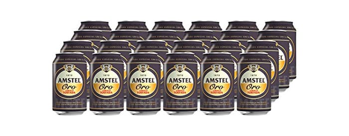 Producto Amstel Oro Cerveza - Caja de 24 Latas x 330 ml -