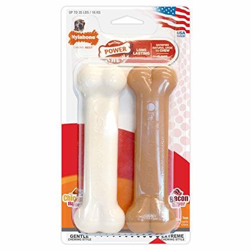 Product Nylabone - Juego de 2 Juguetes para Masticar Resistentes para Perros