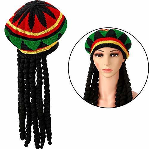 Product Syhood Rasta Sombrero Peluca Rasta Sombrero y Cabello Rastafari Sombrero Peluca Jamaica