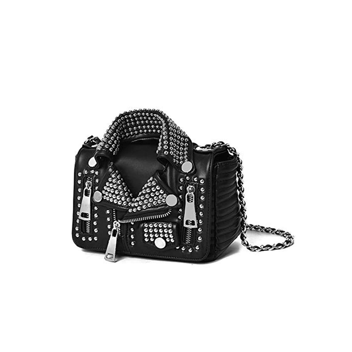 Product GAL De Moda Remache Personalizada Collar Estilo Bolso Femenino Europeo Y Americano De La Cadena del Hombro Tendencia Bolsa Negro Moda Bolso De La Motocicleta