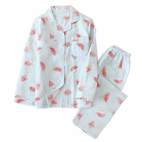 Product Mujer Primavera Otoño Sandía Algodón Pijama Manga Larga Conjunto de casa Pijama