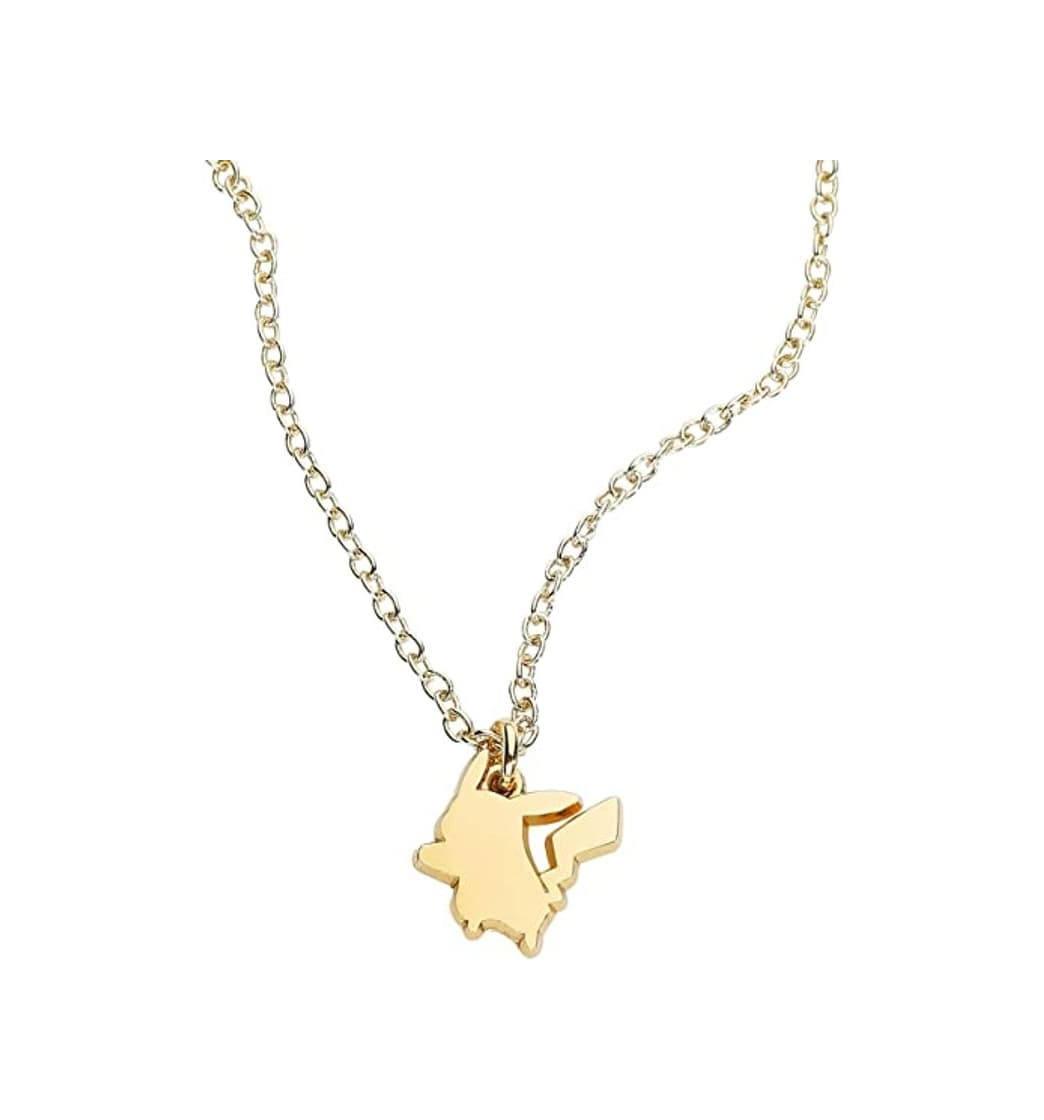 Producto Mujer oficial inoxidable acero PVD oro plateado Pikachu colgante collar cadena