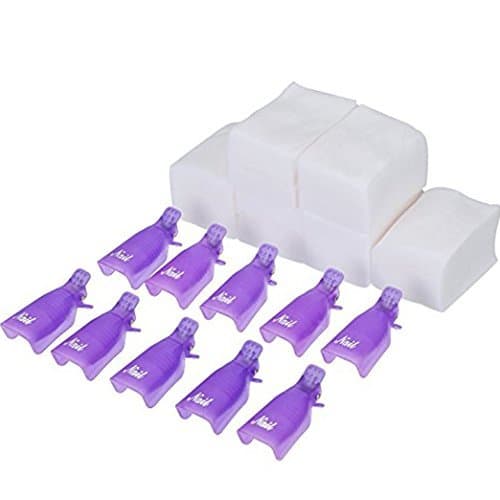 Place Clip de Removedor de Esmaltes de UV Gel Morado 10 Piezas con