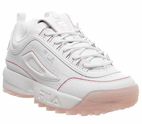 Moda Fila Mujer Disruptor II Ice Leather Synthetic White Peony Entrenadores 38.5 EU