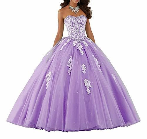 Producto XUYUDITA Lace piso de longitud vestido de baile Quinceanera vestido para Mujer