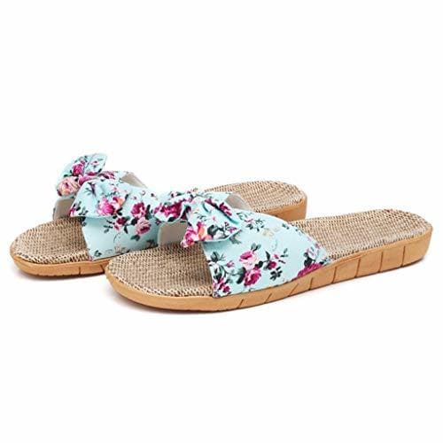 Product Zapatillas de Estar por casa Mujer Chica Bohemia Bowknot Zapatos Chanclas de