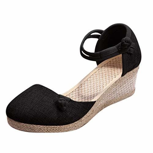 Product Luckycat Sandalias Mujer Cuña Alpargatas Plataforma Bohemias Romanas Mares Playa Gladiador Verano