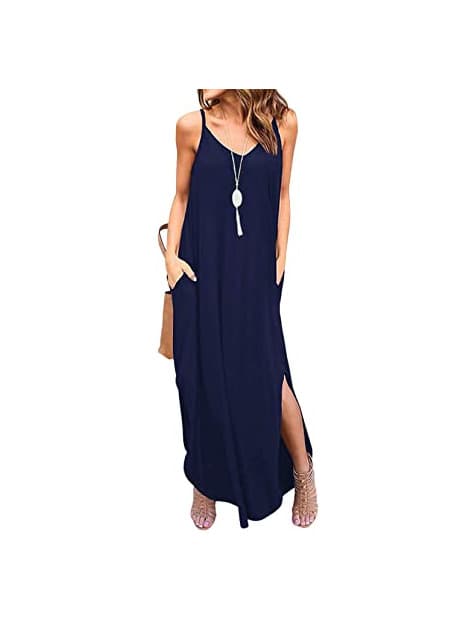 Product Vestidos Mujer Casual Playa Largos Boho Floral Maxi Vestido Bohemio Tirantes Playa