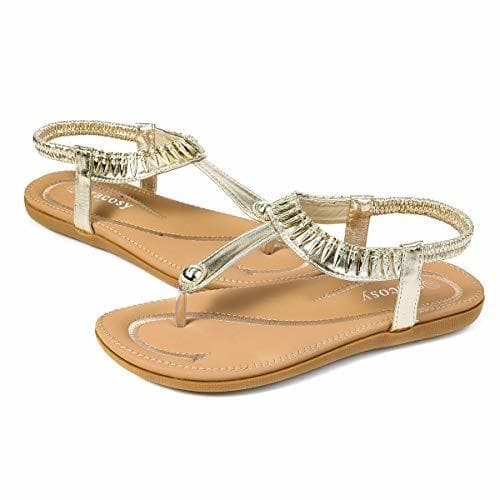 Product gracosy Sandalias para Mujer Planas Verano Zapatos de Dedo Sandalias Talla Grande